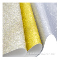 Glitter Leather Biodegradable Smooth chunky glitter PU faux leather fabrics Factory